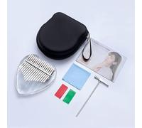 Vvikizy Kalimba à 17 Touches, Piano à Pouce Professionnel en Acrylique avec Touches Métalliques pour Cours de Musique à Domicile et Cadeaux de Vacances (Type de coeur)