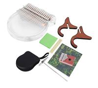 Vvikizy Kalimba, Piano à Pouce 17 Clés Acrylique Transparent Débutant Instrument de Musique avec Étui de Transport, pour Enfants Amis Débutants et Percussions Musique Fans