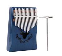 Vvikizy Kalimba Piano à Pouce, 17 Touches en Bois D'acacia avec Notes Gravées, Design Courbe à Main, Comprend un Marteau D'accordage pour Débutants