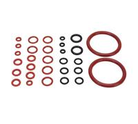Vvikizy Kit de Joints Toriques pour Machine à café, Rondelles de Rechange en Silicone Haute Température, Matériau de qualité Alimentaire, Noir et Rouge (30 pièces)