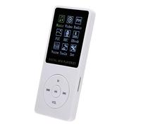 Vvikizy Lecteur MP4 Portable avec écran de Couleur TFT de 1,8 Pouce AMV Support Vidéo HiFi Music Player USB2.0 FM Radio Electronic Photo Album Construit dans Le Microphone (Blanc)