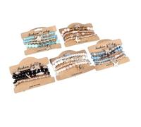 Vvikizy Lot de 20 Bracelets Empilables en Perles de Papillon pour Femmes et Filles