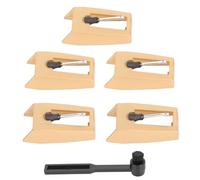 Vvikizy Lot de 5 Aiguilles pour Tourne-Disque pour 33/45 TR/Min. | Pointe Plaquée or, Alliage D'aluminium ABS, Force de Suivi de 5,0 G, Compatible avec , Victrola, ION