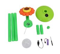 Vvikizy Machine à Bulles de Tournesol, Souffleur Automatique, Facile à Utiliser pour Les Fêtes en Plein Air des Enfants, Batterie Rechargeable Incluse, Design Créatif (Orange)