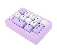 Vvikizy Mécanique Numpad, RVB Backlit 12 Key Key Programmable Macro Keypad avec Bouton de Joystick à échange Chaud et Connexion Câblée de Type C, pour Le Jeu et Travailler sur (Violet)