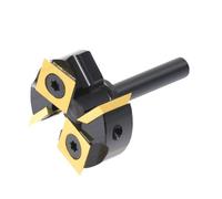 Vvikizy Mèche de Routeur de Surface Spoilboard, 4 Cannelures de 1 3/8 Pouces de Diamètre de Coupe en Acier allié Revêtu de Ti, avec Lames Interchangeables Double Face, pour Machines CNC