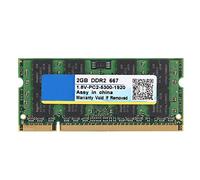Vvikizy Mémoire RAM pour Ordinateur Portable, 2 Go DDR2, 667MHz, PC2-5300, 200 Broches, avec Puces de qualité Intégrées pour Carte Mère