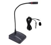 Vvikizy Microphone à Condensateur Col de Cygne Micro de Bureau XLR | Construction ABS, Réponse en Fréquence 80 Hz-12 KHz, 1 Touche Muette, Pare-brise en Mousse pour la Réduction du Bruit, pour