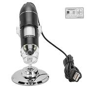 Vvikizy Microscope Numérique USB 1600x, Microscope électronique Portable à 8 LED avec Stand, pour les Enfants Explorant L'inspection des PCB Micro World
