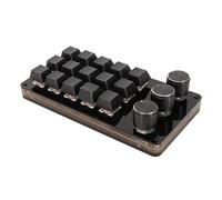 Vvikizy Mini Clavier personnalisé, 15 Touches, 3 Boutons Programmables, Interrupteur Bleu, Clavier Mécanique échangeable à Chaud, avec Câble USB Détachable, pour la Conception Graphique