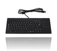 Vvikizy Mini clavier USB avec pavé tactile pour un fonctionnement stable et port USB HUB, 86 touches avec pavé tactile intégré