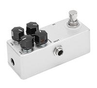 Vvikizy Mini Pédale D'overdrive de Basse avec Lumière LED pour une Commutation Facile entre les Effets, Pédale D'effet en Métal