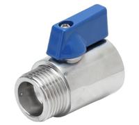 Vvikizy Mini Robinet à Bille de 5/8 Pouces, Robinet à Bille Femelle à Mâle en Acier Inoxydable 304 avec Système de Prévention des éruptions, pour de Bière, Pomme de Douche,