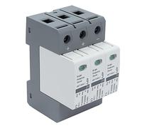 Vvikizy Module de Protection Contre Les Surtensions du Parafoudre Basse Tension 3P pour Les Applications d'alimentation CC 20 KA 40 KA, Installation Sûre et Facile