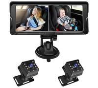 Vvikizy Moniteur de Caméra de Voiture pour bébé 1080P avec Conception à Double Caméra, sécurité Améliorée et Grand Angle de Vision pour Siège D'auto, Idéal pour Les Longs Voyages sur Route
