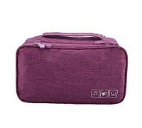 Vvikizy Organisateur de Stockage de Voyages, Sac de Soutien-Gorge Portable à Preuves à L'épreuve de l'eau avec des Poches Multiples de Grande capacité, pour Un Voyage de Voyage (Violet)