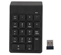 Vvikizy Pavé Numérique, Clavier Numérique de comptabilité Financière Récepteur USB Noir 18 Touches Clavier Numérique alimenté par Batterie pavé Numérique pour Ordinateur de Bureau de Jeu