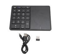 Vvikizy Pavé Numérique sans Fil, Professionnel 22 Touches Double Modes BT 4.2 2.4G pavé Numérique sans Fil avec pavé Tactile pour Ordinateur Portable de Bureau (Noir)