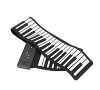 Vvikizy Piano à Main à 88 Touches, Clavier Pliable Portable avec Système Sonore HiFi 128 Tonalités, Sortie USB MIDI pour Débutants