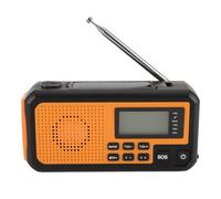 Vvikizy Radio d'urgence, Manivelle Solaire USB Charge AM FM Ondes Courtes NOAA Radio Météo avec Alarme SOS Lampe de Poche LED, pour Camping en Plein Air Randonnée en Direct