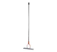 Vvikizy Râteau à Chaume Râteau Déchaumeur Robuste pour Nettoyer Le Jardin d'herbe Morte, Robuste et Facile à Utiliser, pour Les Amateurs de Jardinage, Acier au Carbone, 14,7 Pouces (4 tronçons)
