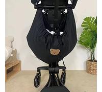 Vvikizy Sac de Rangement pour Poussette de bébé de Grande capacité, Sac Portable pour Poussette de bébé de Petite Taille, Sacs à Couches Suspendus en Fibre de Polyester élastique, (Noir)