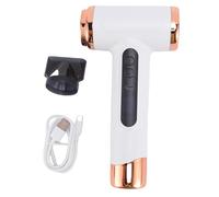 Vvikizy Sèche-cheveux Ionique sans Fil, 200W, 30000 Tr/min, Rechargeable par USB, avec Buse Rotative à 360 Degrés, pour Voyage et Camping (Blanche)