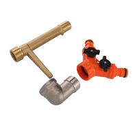 Vvikizy Séparateur de Tuyau d'eau à 2 Voies, clé de Valve D'admission d'eau Rapide, Installation Pratique, Calibre G3/4 pour Spécialiste de L'irrigation de Jardin