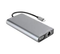 Vvikizy Station d'accueil Multifonctionnelle de Type C, Hub 4K USB3.0 Gris pour Extension Réseau et Affichage