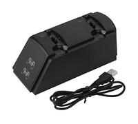 Vvikizy Station de Chargement Double USB 2 en 1, Station de Support de Chargeur de Contrôleur avec Lumière LED, pour 4 Poignées