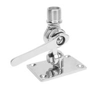 Vvikizy Support D'Antenne VHF Marin Poli, Support de Base à Cliquet en Acier Inoxydable 316 pour Bateau, Antenne de 1 Pouce, Hors-Bord