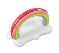 Vvikizy Support de Flotteur de Piscine Nuage Arc-en-Ciel Vibrant avec Cadre de Collation pour Accessoires de Fête d'été Décorations Amusantes en Eau Matériau PVC Résistant aux Chocs, adapté aux Lacs