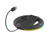 Vvikizy Support Vertical pour Console Pro Slim Disc Digital Edition, avec 14 Modes D'éclairage RVB, Base de Refroidissement et Antidérapante, pour Organisateur de Console de Jeu