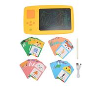 Vvikizy Tablette D'écriture LCD, 8,5 Pouces Tampon à Dessin électronique pour Enfants Tampon D'écriture coloré avec 112 Cartes d'apprentissage Réglage du Son pour Garçons Filles 3 Ans