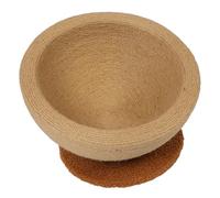 Vvikizy Tapis Griffoir Rond 2 en 1 en Sisal pour Chat, Planche à Gratter Multifonction pour Chat, Bol Broyer Les Griffes, Tapis à Gratter D'intérieur (Style incliné)