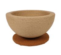 Vvikizy Tapis Griffoir Rond 2 en 1 en Sisal pour Chat, Planche à Gratter Multifonction pour Chat, Bol Broyer Les Griffes, Tapis à Gratter D'intérieur (Style équilibré (Fond Rond))