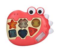 Vvikizy Trieur de Formes de Sons et de Lumières, Jouet éducatif avec 6 Blocs de Forme pour Les Tout-Petits, Améliore la Coordination œil-Main, capacité de Détection de la Musique, (Rouge)