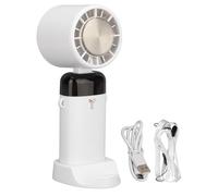 Vvikizy Ventilateur de Refroidissement à Main, Ventilateur Portable Mini de Bureau avec Puce de Réfrigération Semi-conducteur 3600mAh Affichage Numérique de Batterie 3 Vites (Blanc)