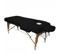 Vvivezen - Drap Housse De Protection 4 Pièces En Éponge Pour Table De Massage De 10 À 13 Cm D'épaisseur - Noir