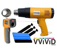 VViViD Pistolet thermique professionnel pour automobile avec buse de précision et kit d'outils 3M (buse incluse, kit d'outils et thermomètre Digi)