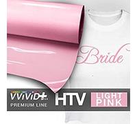 Vvivid + Rose Premium Line transfert de chaleur film de vinyle pour Cricut, Silhouette et Camée 12" x 72" (6ft) rose