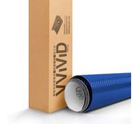 VViViD Rouleau de vinyle en fibre de carbone 3D Bleu métallisé avec technologie XPO Air Release (12" x 60")