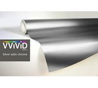 VViVid Rouleau de vinyle extensible en chrome satiné Argenté 1.49ft x 5ft XPO1p47FTSatinChromeSilver