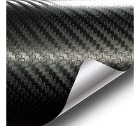 VViViD XPO Dry Deep Black Rouleau de film vinyle en fibre de carbone 3D avec technologie de libération d'air (0,8 x 1,5 m)