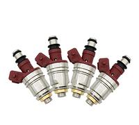 VVKFTP pour N&issan Pick-up D21 2.4L I4 1990-1995 4 Pièces Voiture Adaptateur À Rampe Commune Moteur Carburant Essence Injecteur Buse Assemblage 16600-86G00 Buses d'injecteurs Carburant