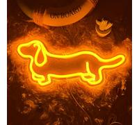 VVKOWSG Panneau néon LED super lumineux en acrylique fait à la main - Motif teckel - 40 x 17,8 cm - Pour vitrine de magasin, bar à bière, boîte de nuit, cadeau d'ouverture