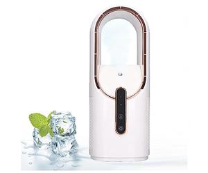 VVLXRIC Climatiseur Mobile sans éVacuation, Rechargeable par USB,avec Humidificateur Ventilateur sans Pale ExpéRience Confortable Refroidisseur d'air, pour La Maison, Le Bureau, Les Voyages