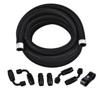 VVORHSBELL AN6, tuyau de carburant de 3 m, en acier inoxydable et nylon tressé, en caoutchouc, tuyau de carburant, compatible avec la plupart des motos et voitures utilisant des connexions AN6