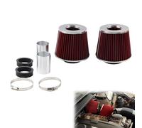 VVORHSBELL Kit d'admission de filtres à air double cône compatible avec BMW N54 135i 335i 535i Z4 3,0 L mise à niveau de performance directe, entrée de 5,7 cm, tuyaux adaptateurs de 57 mm à haut débit