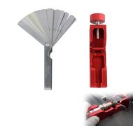 VVORHSBELL Outil universel pour bougie d'allumage compatible avec 10 mm, 12 mm, 14 mm, 16 mm, outil de réglage précis de 0,04 à 0,88 mm pour l'entretien de voiture et moto (rouge)